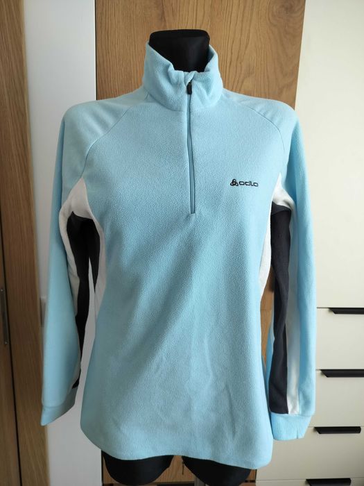 Bluza damska M polar pastelowy Odlo oryginalny taliowany logowany