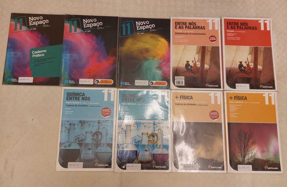 Manuais e caderno de atividades de 11. Ano