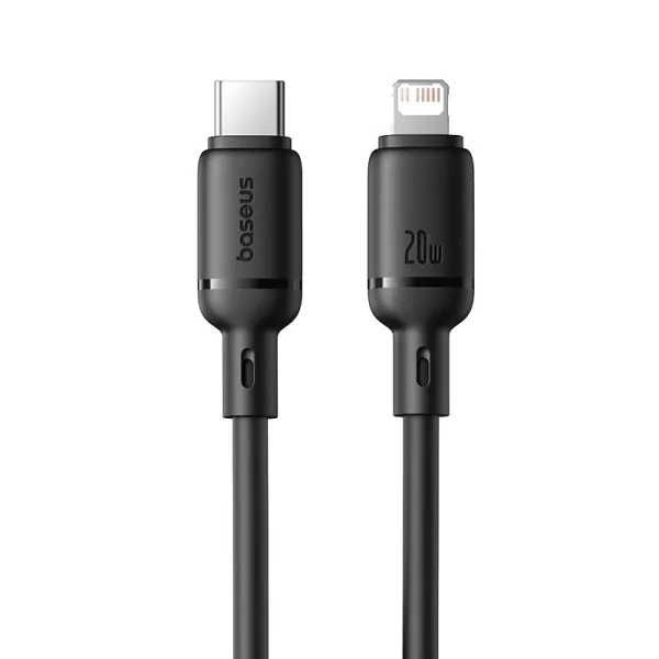 Кабель Baseus Silky Series Fast Charging Data Cable Type-C to Lightning PD 20W 1m Чорний