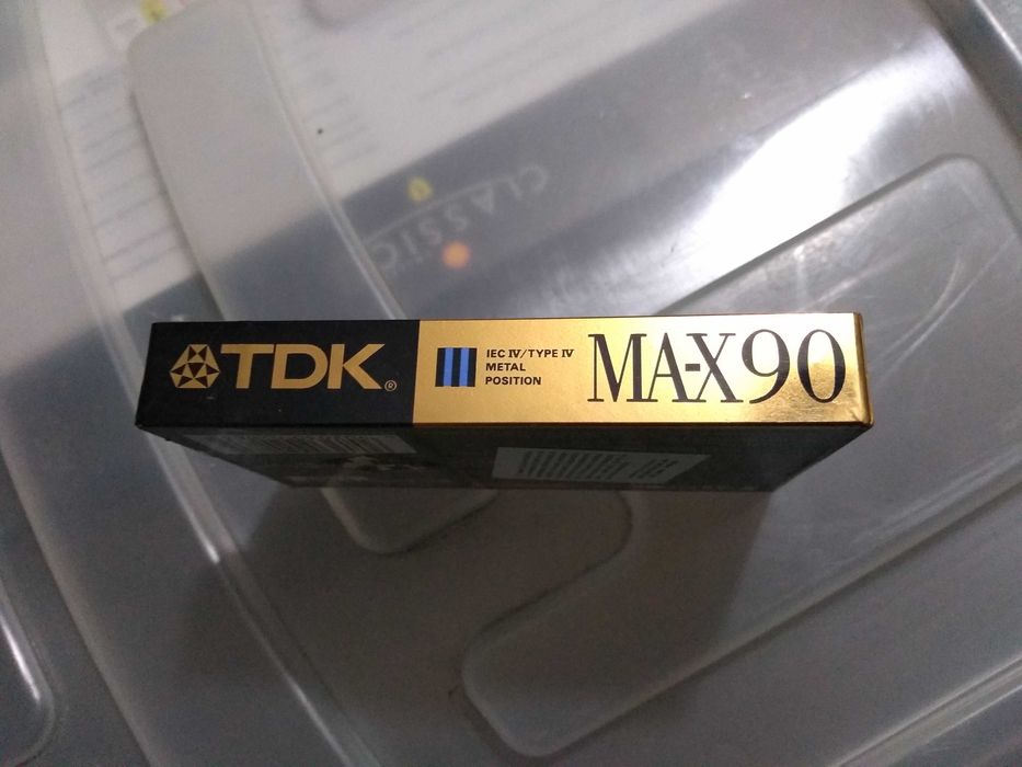 Cassetes de áudio VINTAGE, TDK MA-X 90, NOVAS!