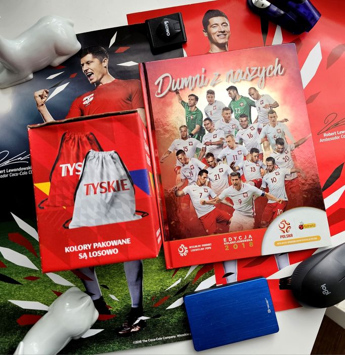 Album piłkarski z Euro 2018r.+Worek i Plakaty.