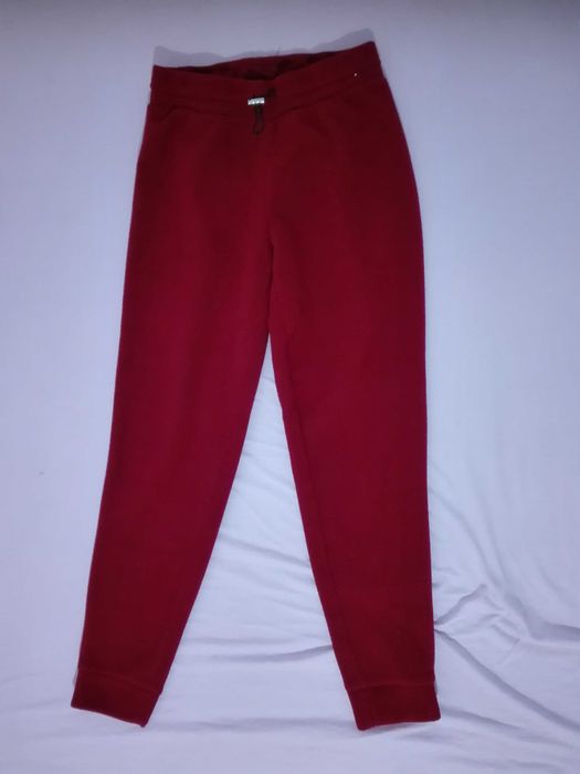 spodnie damskie bordowe polar, zimowe ciepłe, 34-36, XS/S