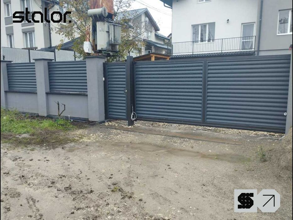 Паркан Жалюзі Ранчо. Огорожа. Штахетник. Відкатні та розпашні ворота.