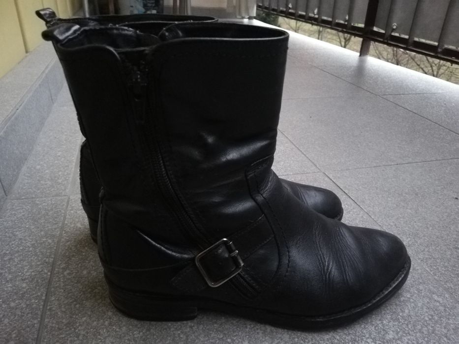 Buty salamander skórzane botki