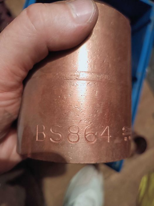 Miedź - Kolano 90 stopni, Łuk, Mufa, Nypel redukcyjny fi 76mm 54mm