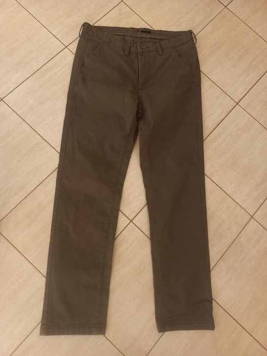 firmowe męskie spodnie -Dressman-33/32-L-Elastyczne
