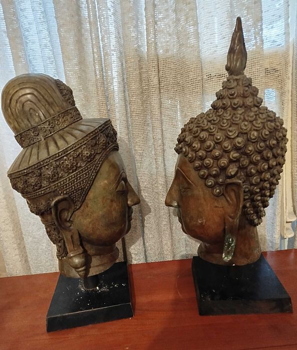 2 estatuetas decorativas asiáticas