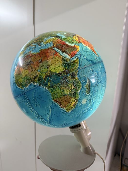 Globo terrestre iluminado com base - Excelente estado
