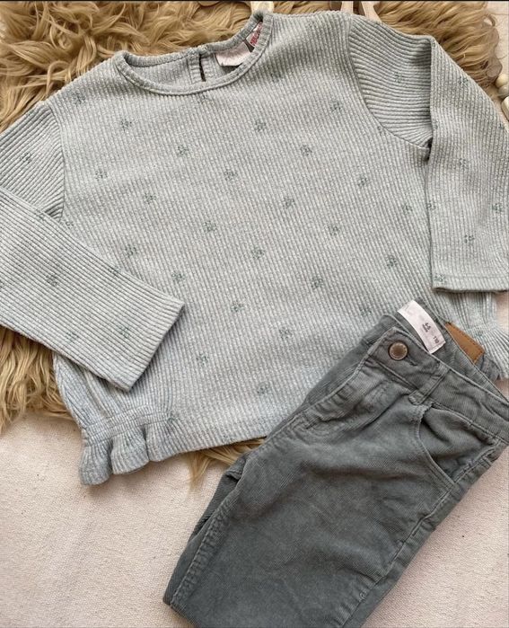 Набір Кофта та вельветові штанці від zara на 4-5 рочків