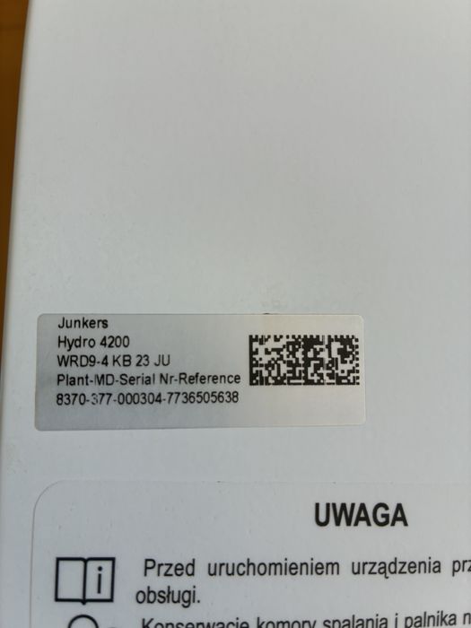 Junkers Bosch Hydro 4200 WRD 9-4 KB 23 JU