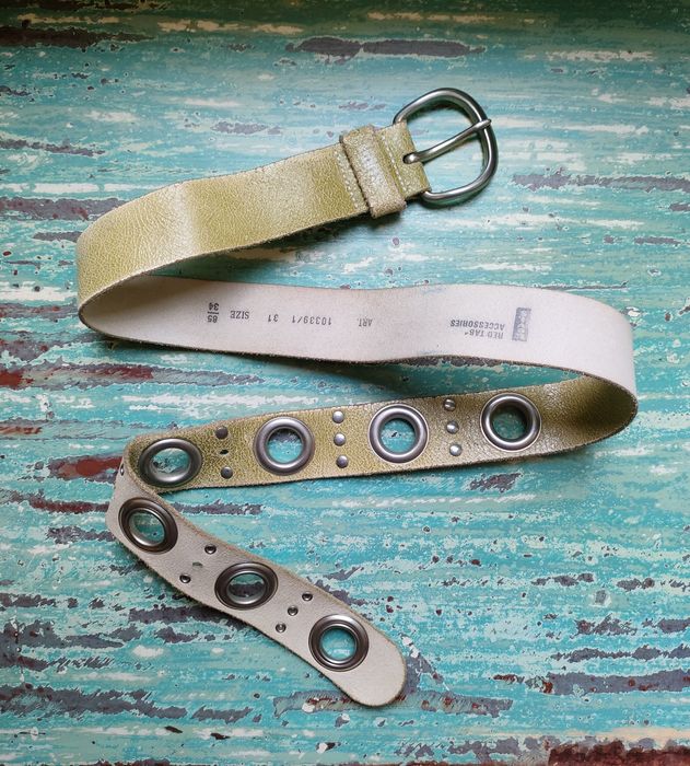 Женский кожаный ремень Levi's RED TAB ACCESSORIES, светло-зелёный