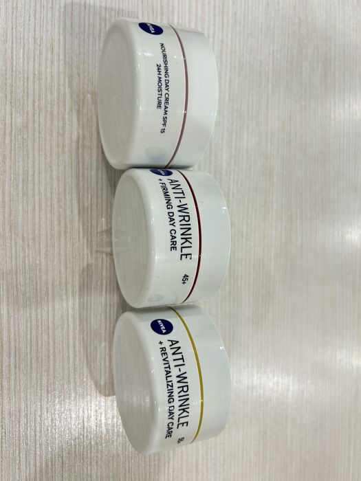 Три креми Nivea на 35 45 і 55 років