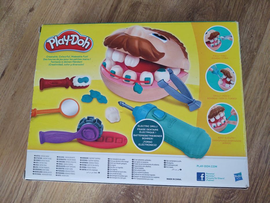 Play-Doh Dentysta. Doctor drill'n fill.  Zestaw Hasbro Ciastolina-nowa