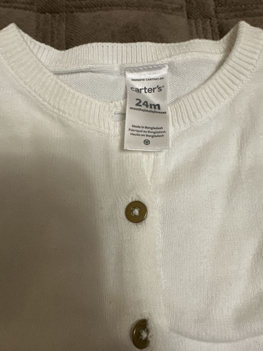 Болеро кофточка carter’s 24 m біла