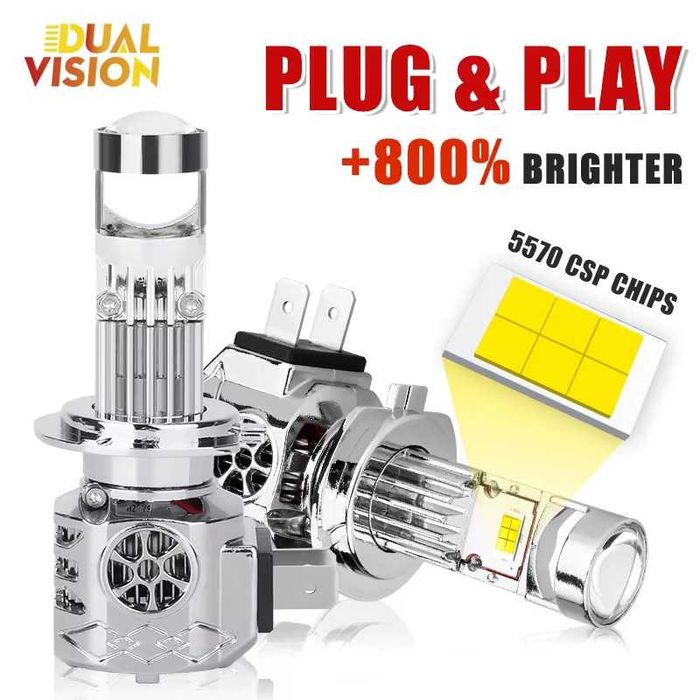 Світлодіодні Led лампи H7 mini led lens Bi-Led лінзи