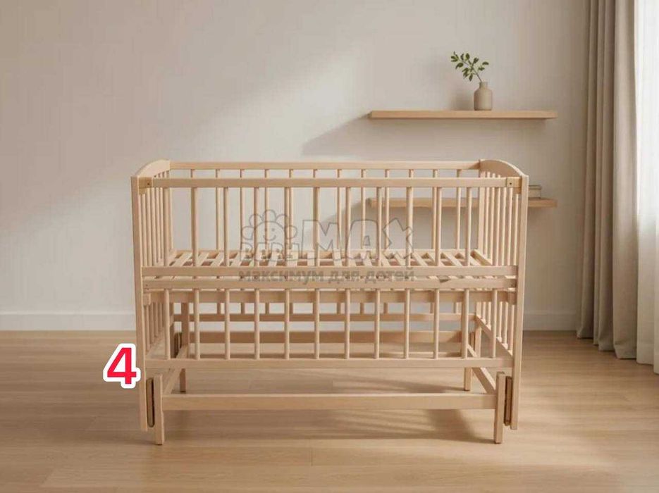 ДИТЯЧЕ ЛІЖЕЧКО Babymax Magia (БУК) 120х60. Маятник / Відкидний бік!!!