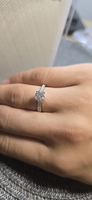 GIA 1,38 ct H/VS1 Exellent натуральні діаманти, золота каблучка.