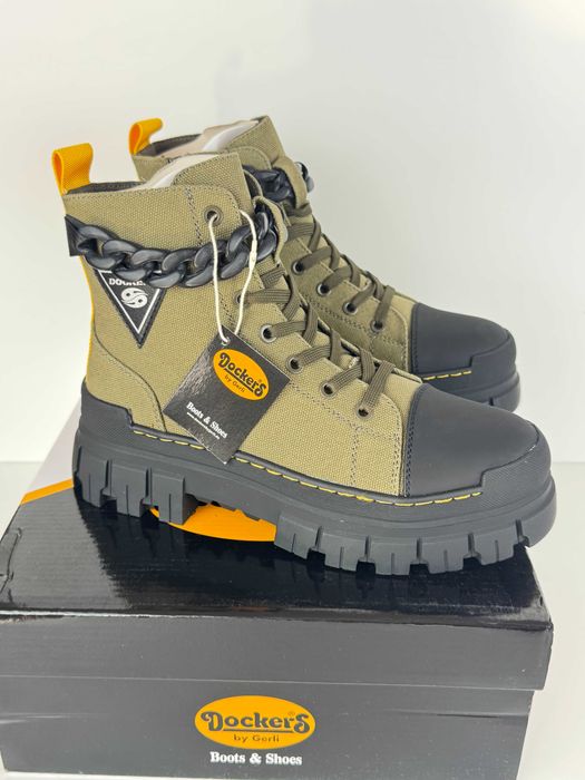 Dockers by Gerli 38 damskie botki khaki na platformie nowe