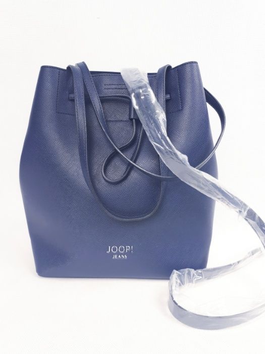 Nowa torebka JOOP! Jeans worek granatowa skóra saffiano torba