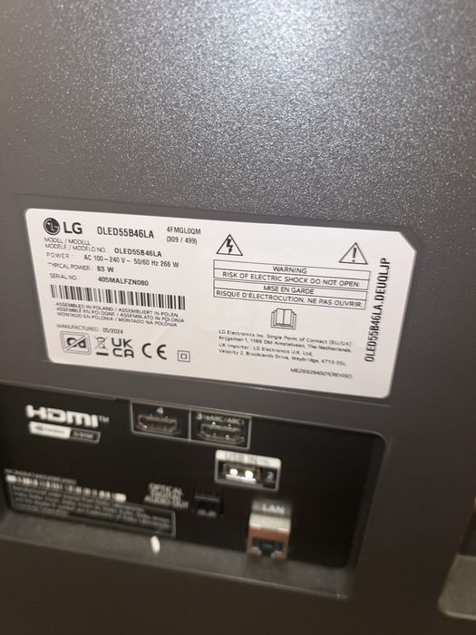 TV LG  OLED 55 B46LA para pecas