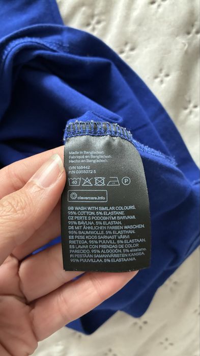 Niebieski top na ramiaczkach H&M divided XS/34