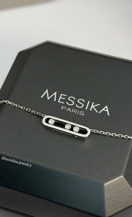 Золоте Кольє в стилі MESSIKA Колекція Baby Move з діамантами