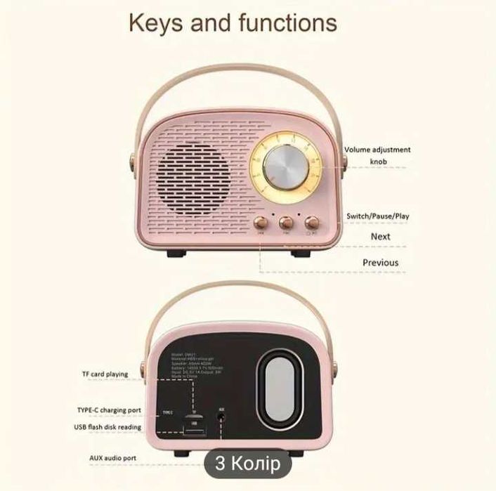 Вінтажна бездротова колонка