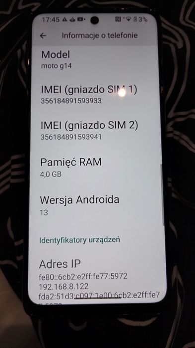 Telefon smartfon Motorola g 14