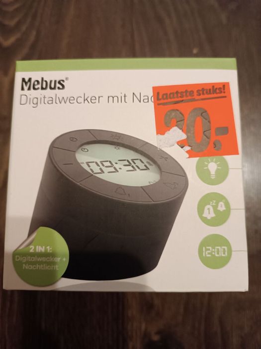 Акумуляторний Годинник-нічник mebus