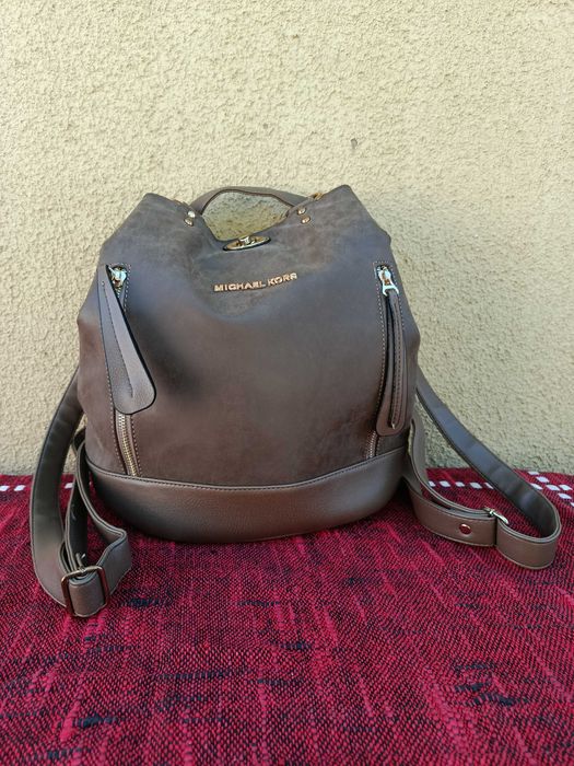 Женский кожанный рюкзак-сумка Michael Kors