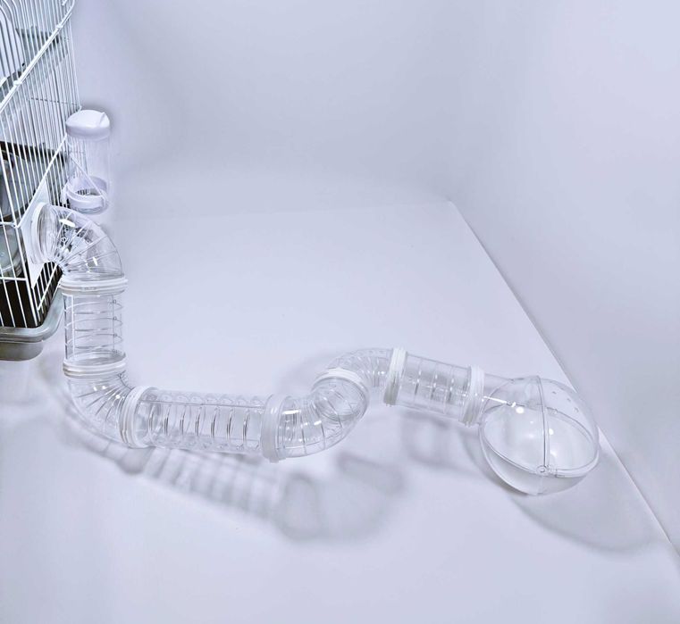 Комплект туннелей для клетки для хомяков, с купалкой, 8 секций, Д/6см