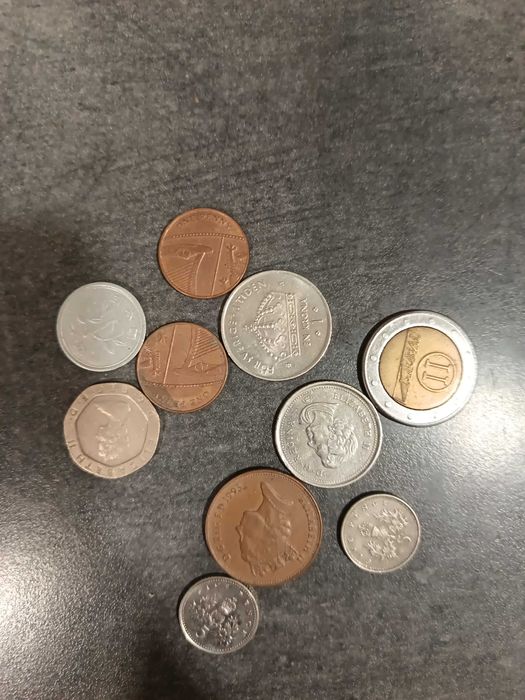 Coleção moedas e notas