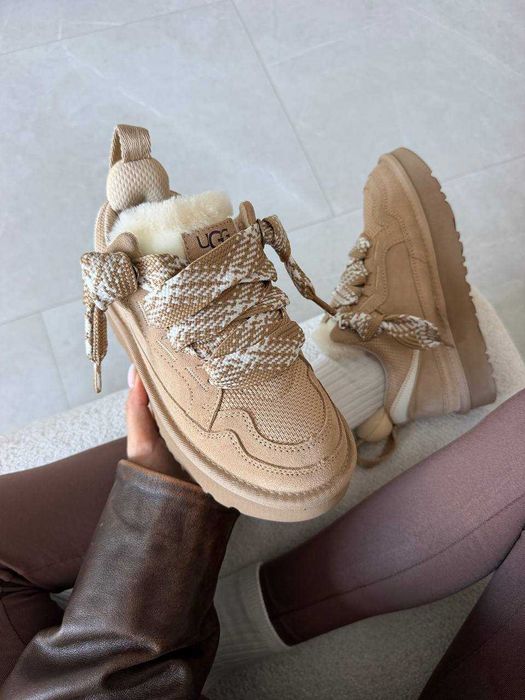 Угги/Угг/Уггі/Угі/UGG Australia Lowmel Sneaker  Sand / Beige/ Кросівки UGG Ловмел/ Натуральна Овчина