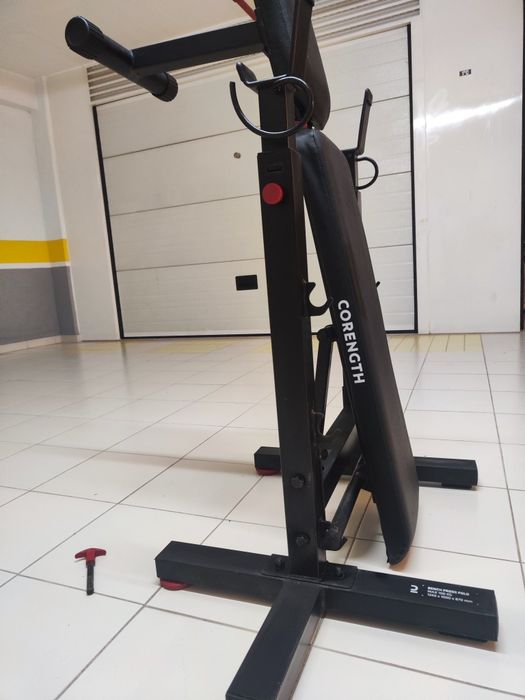 Banco Corenght de Musculação Supino Suportes de Barra Dobráveis