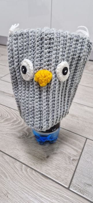 Czapka wełniana ciepła szydełkowa handmade