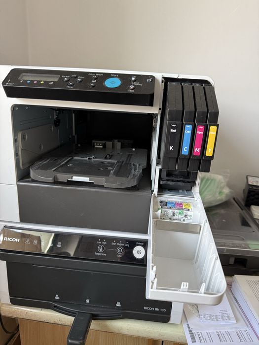 Drukarka do odzieży Ricoh Ri 100 + utrwalacz Ricoh Rh 100- caly zestaw