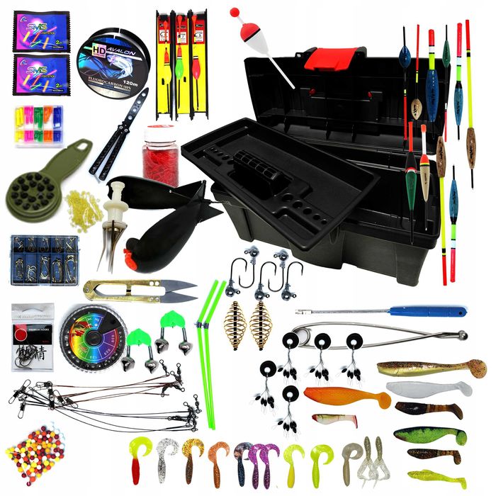 NOWA Skrzynka wędkarska zestaw akcesoria przynęty na ryby spławik HIT