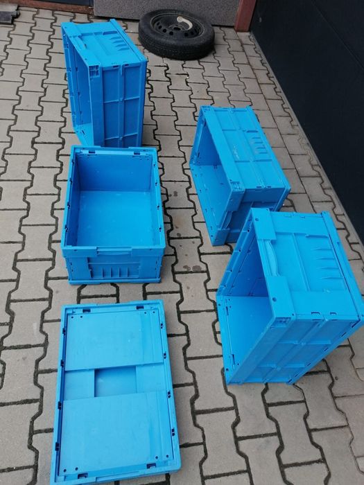 Pojemniki Skrzynki składane Auer 60x40x28cm, mocne solidne