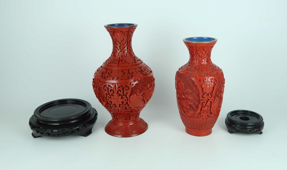 Jarras Cloisonné Cinnabar - China, CADA