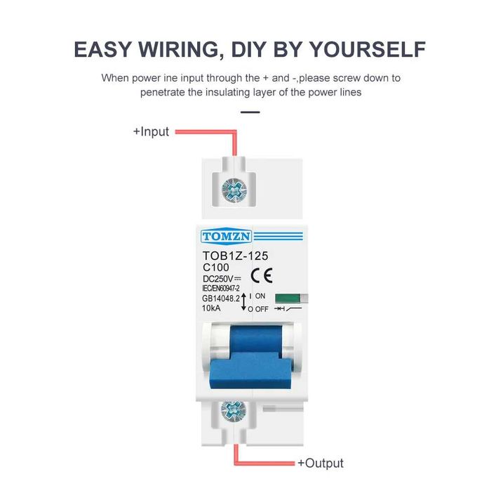 Автоматичний вимикач постійного струму DC 125А 1P (Новий)