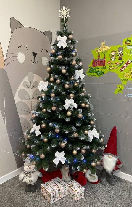 Ялинка штучна ПВХ КАРПАТСЬКА СНІЖНА# Ель, Елка, Ёлка искусственная.