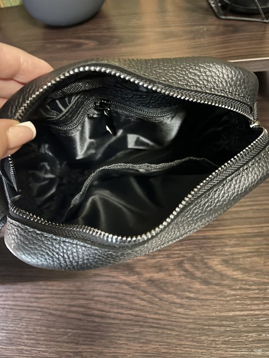 Сумка мужская из натуральной кожи . Барсетка из телячьей кожи Флотар .