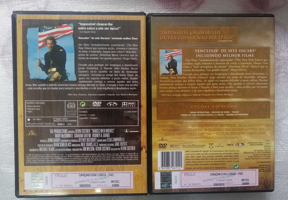 Danças com lobos  Kevin Costner