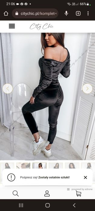 Komplet dresowy welurowy