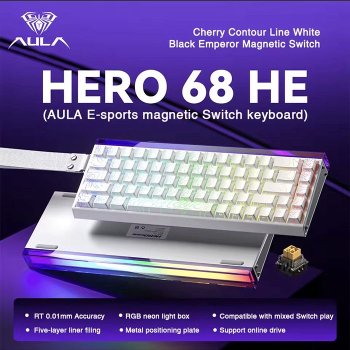 AULA HERO 68HE магнітна клавіатура 65% Rapid Trigger 8000Hz