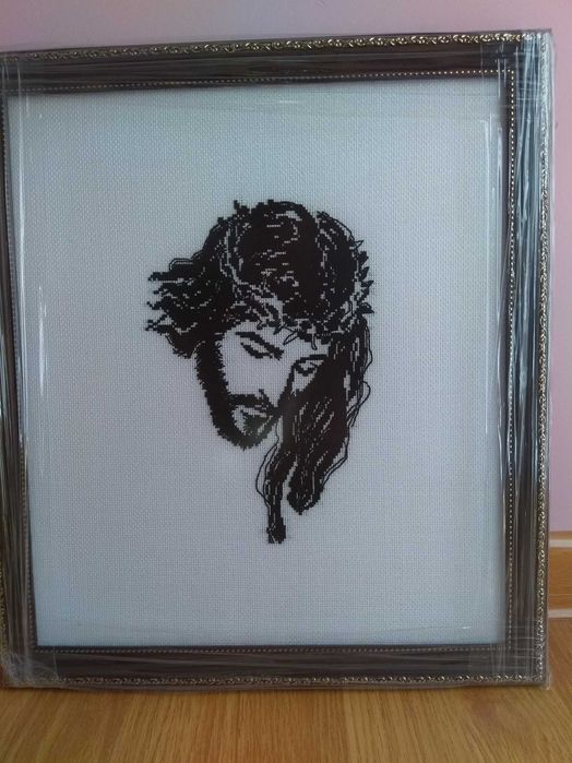 Вишита нитками ікона