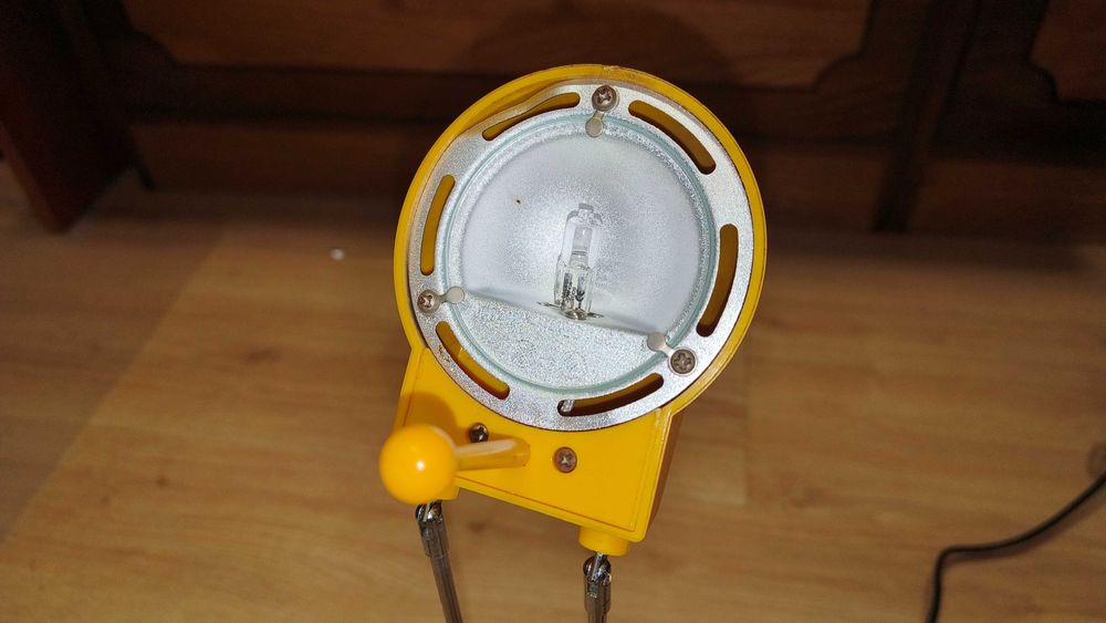 Lampa biurkowa vintage yellow El Star 20w halogen stan bdb