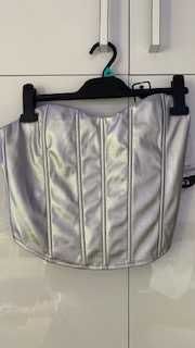 Gorset srebrny, nowy.