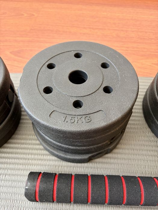 Conjuto pesos e halteres (30kgs)