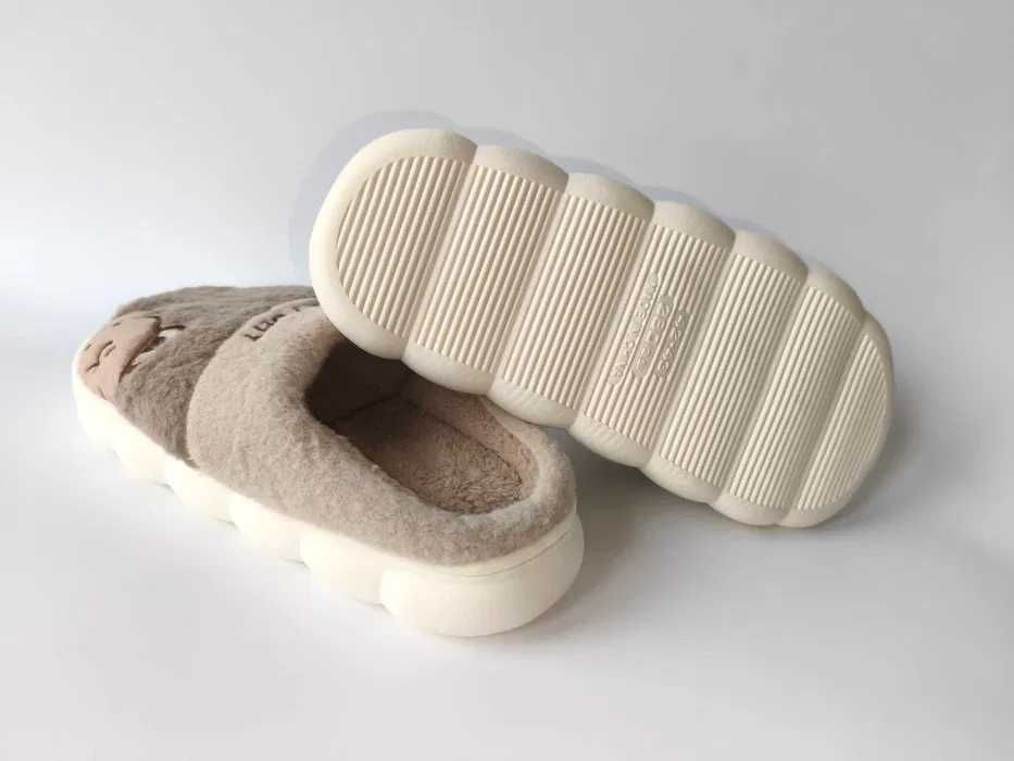 Nowe kapcie ocieplone brązowe Miś męskie ciepłe 42-43